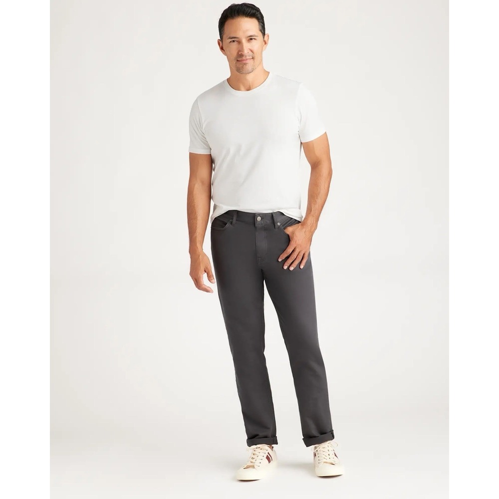 Quince Mens Comfort Stretch Traveler 5 Pocket Pants Dark Charcoal 42x34